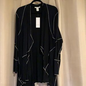 NWT black sweater. 95% viscose 5% Spandex.